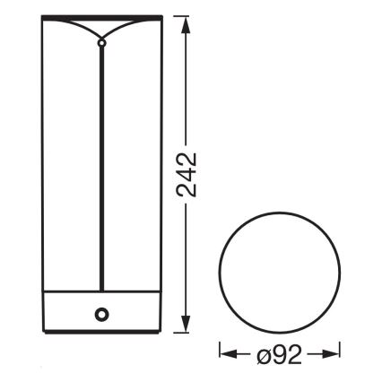 Osram - LED ar pieskārienu regulējama āra galda lampa ENDURA STYLE LED/1,5W/5V 2500 mAh USB IP54 antracīts