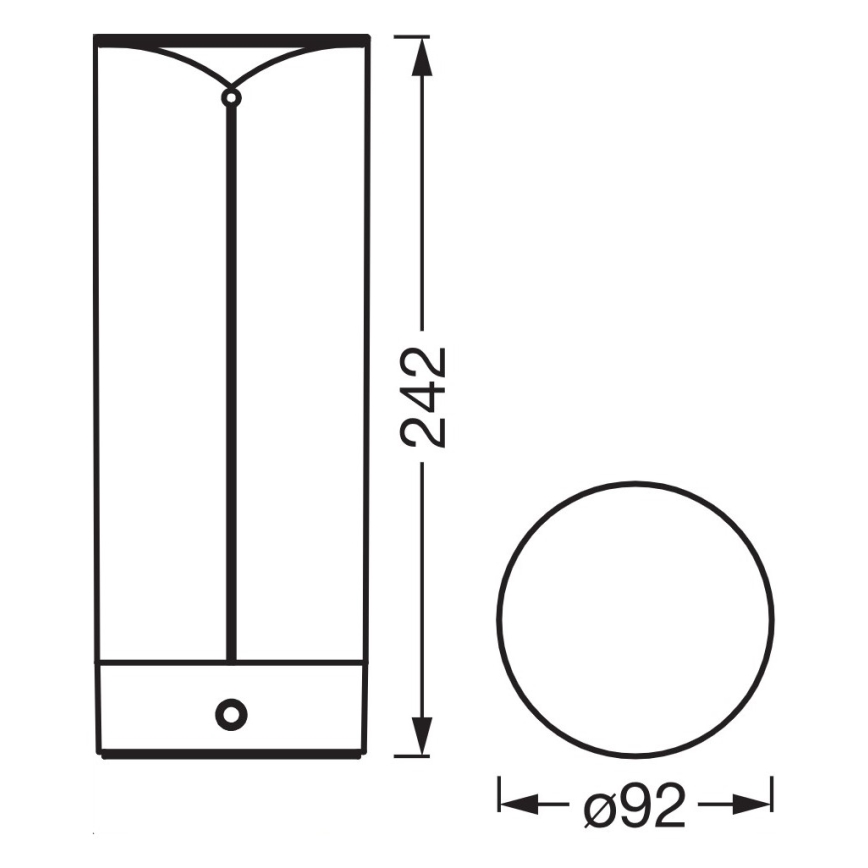 Osram - LED ar pieskārienu regulējama āra galda lampa ENDURA STYLE LED/1,5W/5V 2500 mAh USB IP54 antracīts