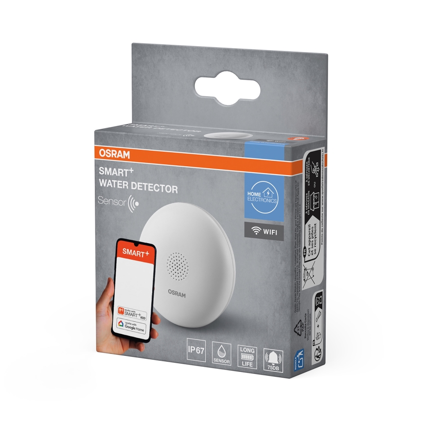 Osram - Ūdens noplūdes detektors SMART+ 3V Wi-Fi IP67 1400 mAh