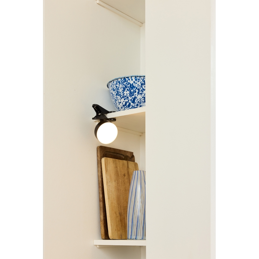 Osram - Uzlādējama, regulējama LED galda lampa 3 vienā DECOR HELPER LED/1,8W/5V melna