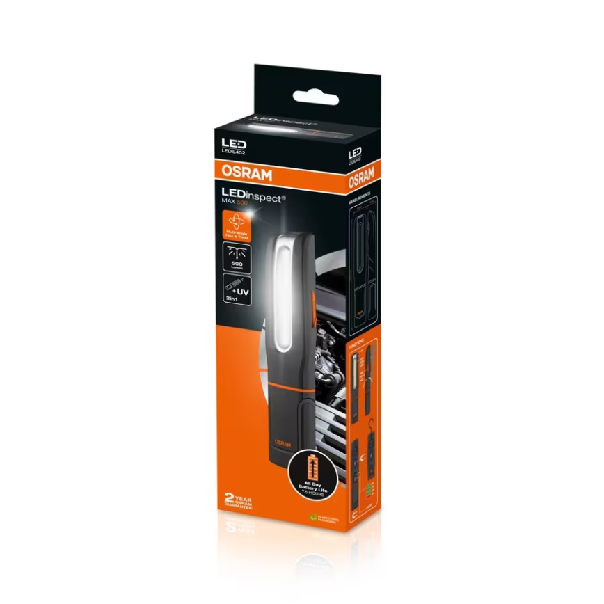 Osram - uzlādējams LED lukturis ar regulējamu spilgtumu LEDINSPECT MAX500 LED/16W/3,7V IP65 4500 mAh
