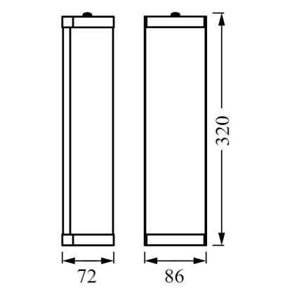 Osram - Vannas istabas sienas gaismeklis BATHROOM CLASSIC 2xE14/12W/230V IP44