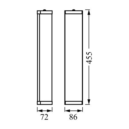 Osram - Vannas istabas sienas gaismeklis BATHROOM CLASSIC 3xE14/12W/230V IP44 melns