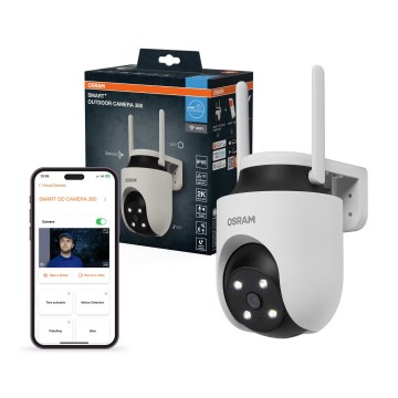 Osram - Viedā āra 360° kamera ar 2K sensoru SMART+ 230V IP67 Wi-Fi