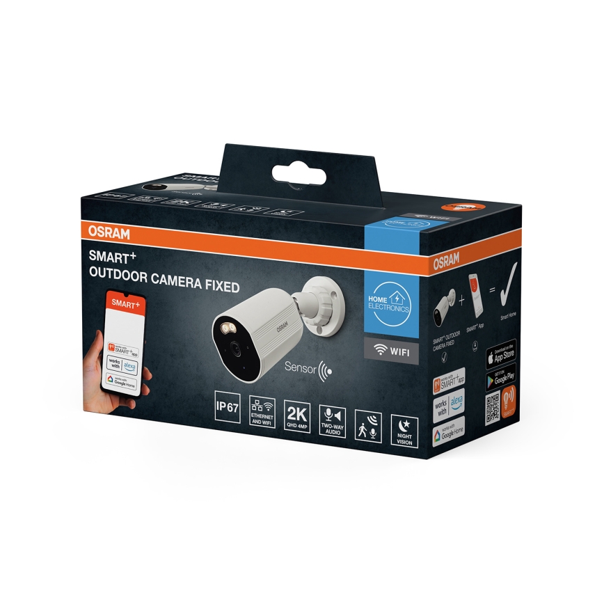 Osram - Viedā āra kamera ar 2K SMART+ sensoru 230V IP67 Wi-Fi