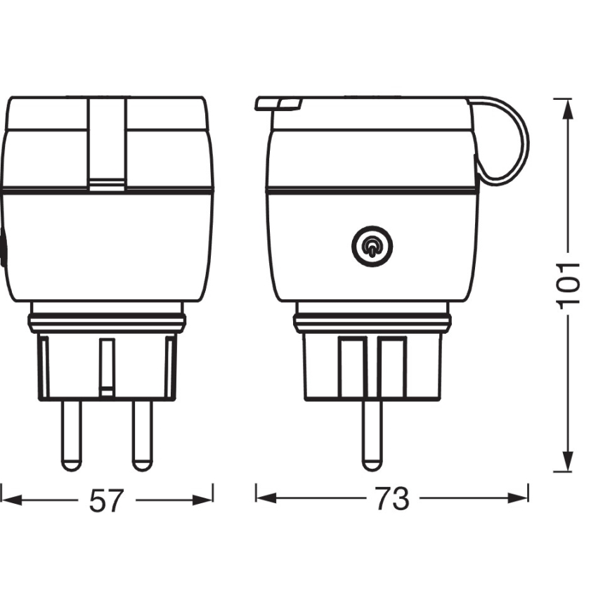 Osram - Viedā āra kontaktligzda SMART+ SCHUKO 3680W/230V/16A IP44