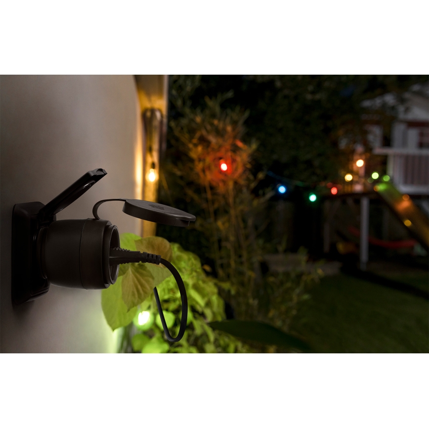 Osram - Viedā āra rozete SMART+ MATTER SCHUKO 3680W/230V/16A IP44 Wi-Fi