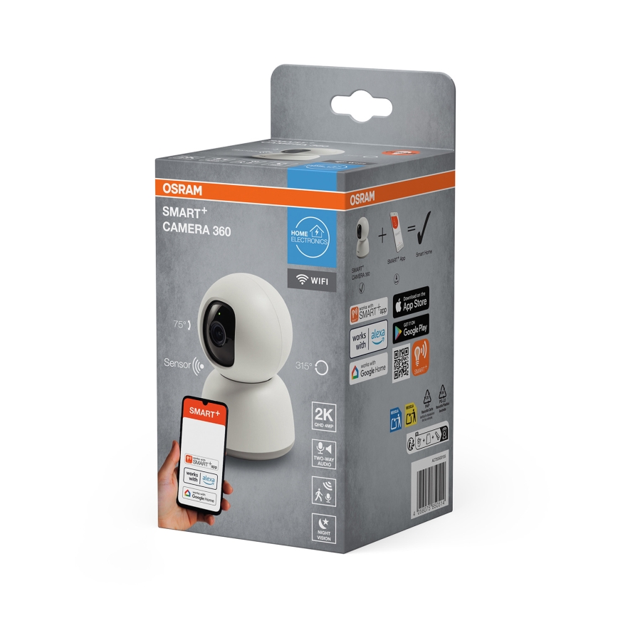 Osram - Viedā iekštelpu kamera 360° ar 2K sensoru SMART+ 230V Wi-Fi