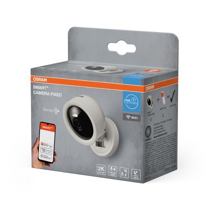 Osram - Viedā iekštelpu kamera ar 2K SMART+ sensoru 230V Wi-Fi