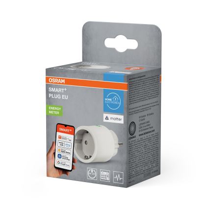 Osram - Viedā kontaktligzda SMART+ MATTER SCHUKO 2300W/230V/10A Wi-Fi balta