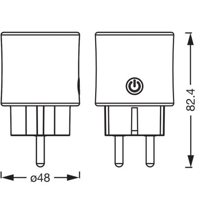Osram - Viedā kontaktligzda SMART+ MATTER SCHUKO 2300W/230V/10A Wi-Fi balta
