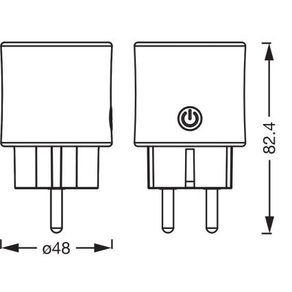Osram - Viedā kontaktligzda SMART+ SCHUKO 2300W/230V/10A melna