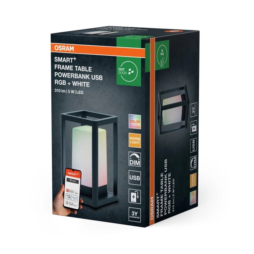 Osram - SMART+ RGBW regulējama galda lampa LED/5W/5V 3000K IP44 Wi-Fi