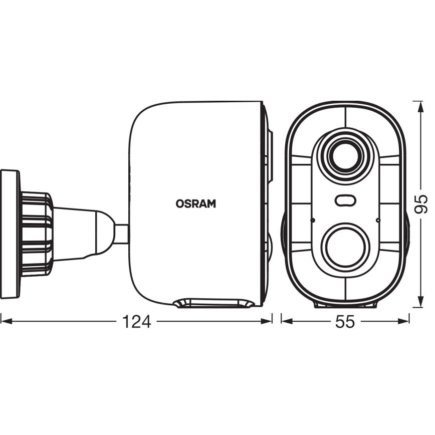 Osram - Viedā saules barota kamera ar 2K SMART+ sensoru, 5V, 5200 mAh, IP66, Wi‑Fi