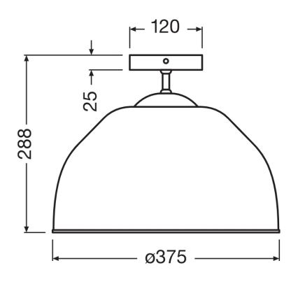 Osram - Virsmas griestu lampa CAMEL BELL 1xE27/9W/230V Ø 37,5 cm