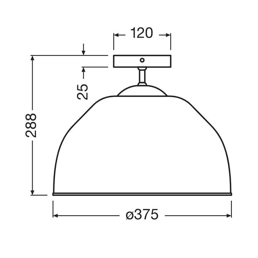 Osram - Virsmas griestu lampa CAMEL BELL 1xE27/9W/230V Ø 37,5 cm