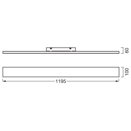 Osram - virsmas montējamais LED panelis PLANON LED/30W/230V 3000K 10x120 cm balts
