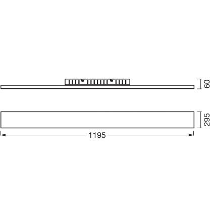 Osram - Virsmas montējams LED panelis PLANON LED/40W/230V 3000K 30x120 cm balts