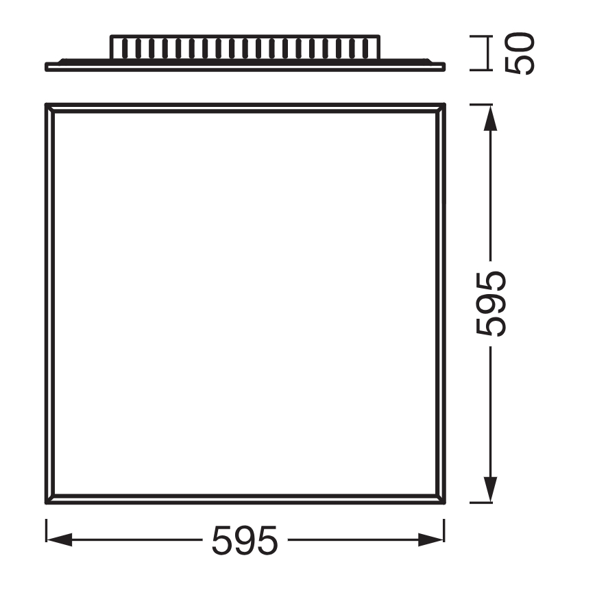 Osram - virsmas montējams LED panelis PLANON LED/40W/230V 59,5x59,5 cm balts