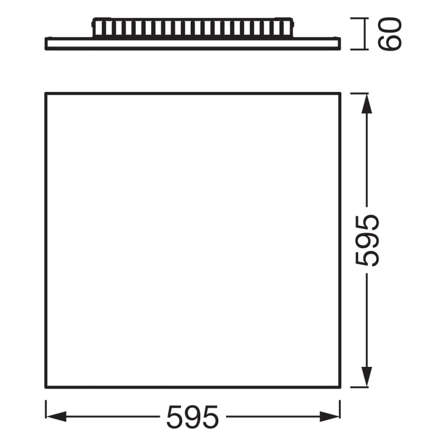 Osram - Virsmontējamais LED panelis PLANON LED/40W/230V 3000K 60x60 cm balts