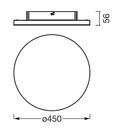 Osram - Virsmontējams LED panelis PLANON LED/28W/230V 3000K Ø 45 cm balts
