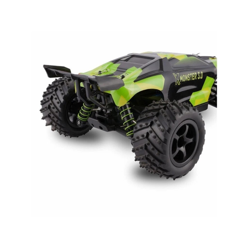 Overmax - RC automašīna ar tālvadības pulti X-MONSTER 3.0 1700 mAh melna/zaļa