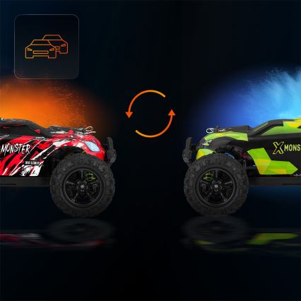 Overmax - radiovadāma automašīna X-MONSTER 3.5 1700 mAh melna/sarkana/zaļa