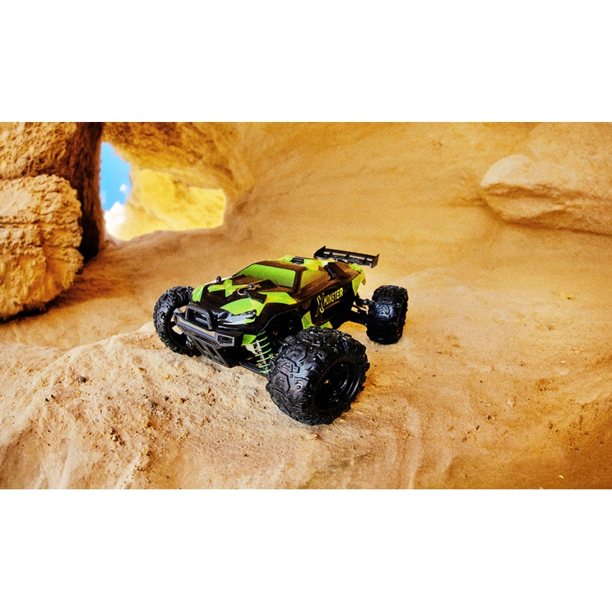 Overmax - radiovadāma automašīna X-MONSTER 3.5 1700 mAh melna/sarkana/zaļa