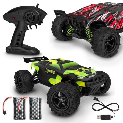 Overmax - radiovadāma automašīna X-MONSTER 3.5 1700 mAh melna/sarkana/zaļa