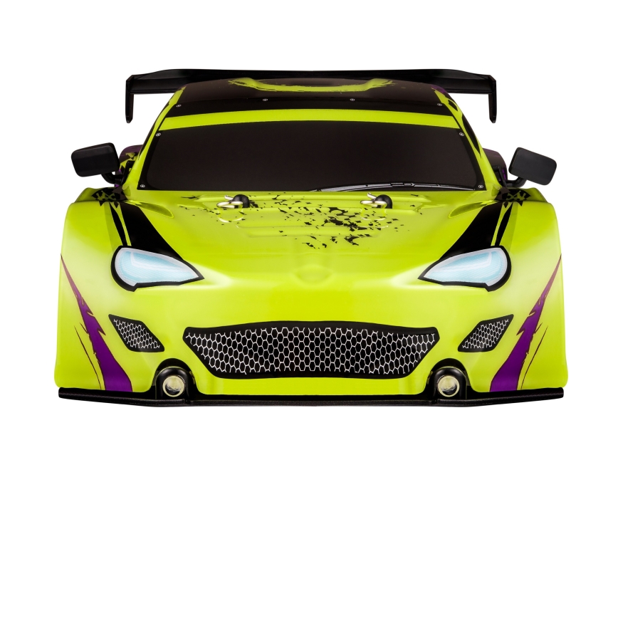 Overmax - RC drifta auto ar tālvadību X-DRIFT 1000 mAh dzeltena/violeta