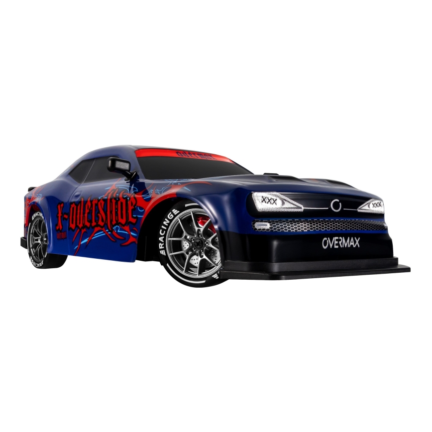 Overmax - RC drift automašīna ar tālvadību X-OVERSLIDE 1000 mAh melna/zaļa/zila/sarkana