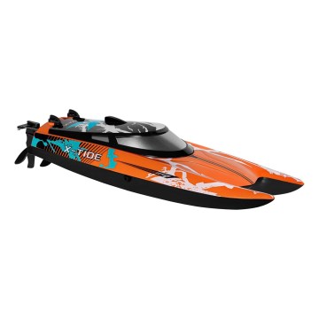 Overmax - RC laiva ar tālvadību X-TIDE 2400 mAh melna/oranža