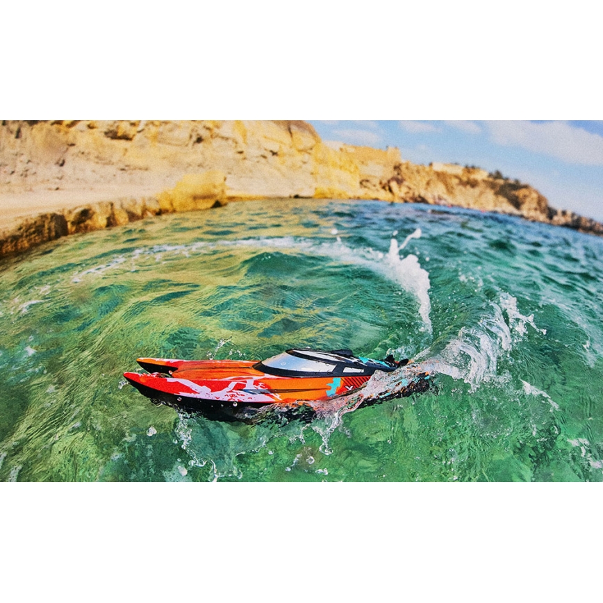 Overmax - RC laiva ar tālvadību X-TIDE 2400 mAh melna/oranža