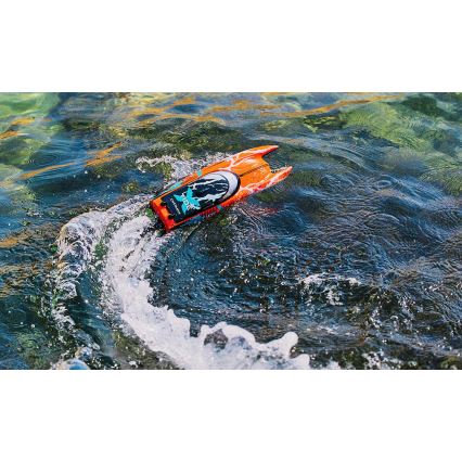 Overmax - RC laiva ar tālvadību X-TIDE 2400 mAh melna/oranža