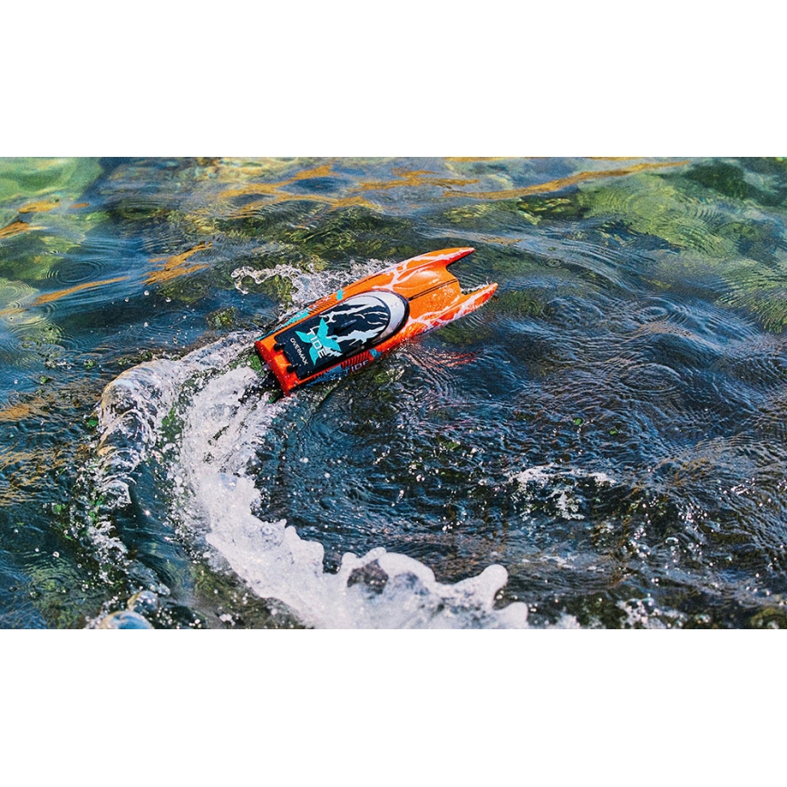 Overmax - RC laiva ar tālvadību X-TIDE 2400 mAh melna/oranža