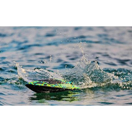 Overmax - RC tālvadāmā laiva X-SURGE 4000 mAh melna/zaļa