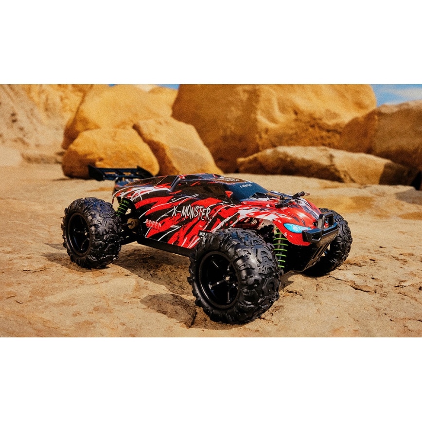 Overmax - RC automašīna ar tālvadību 2 vienā X-MONSTER 3.5 1700 mAh melna/sarkana/zaļa