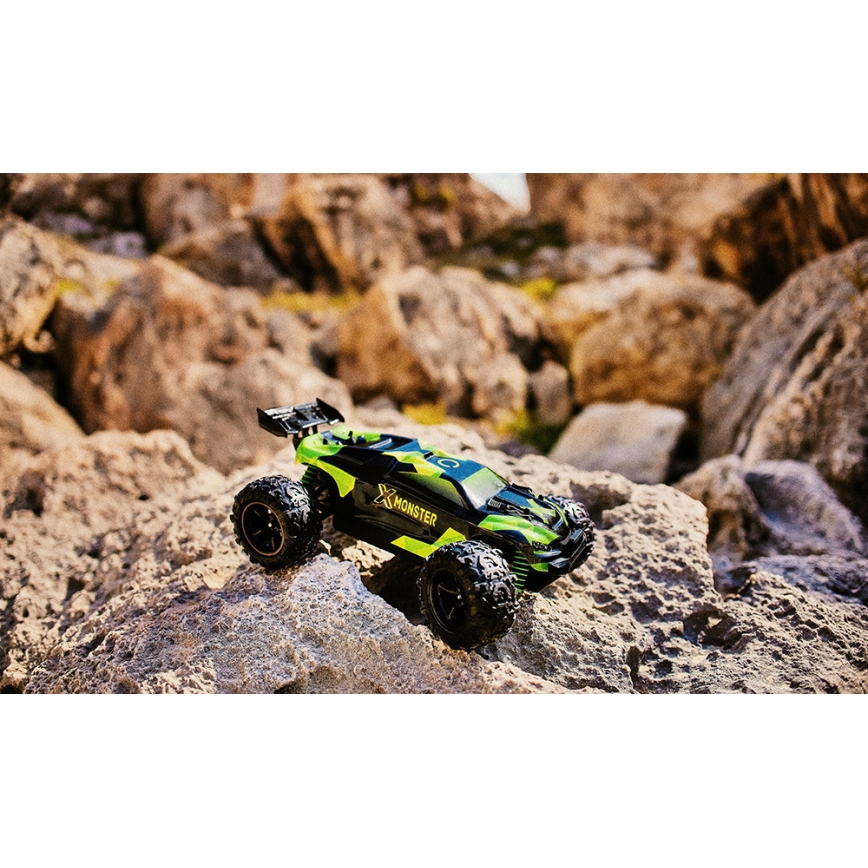 Overmax - RC automašīna ar tālvadību 2 vienā X-MONSTER 3.5 1700 mAh melna/sarkana/zaļa