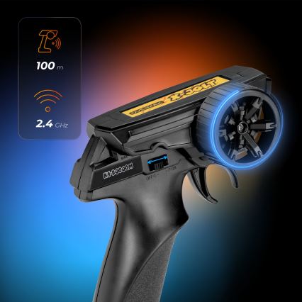 Overmax - RC tālvadības auto X-JOLT 1000 mAh melns/dzeltens