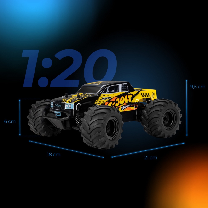 Overmax - RC tālvadības auto X-JOLT 1000 mAh melns/dzeltens