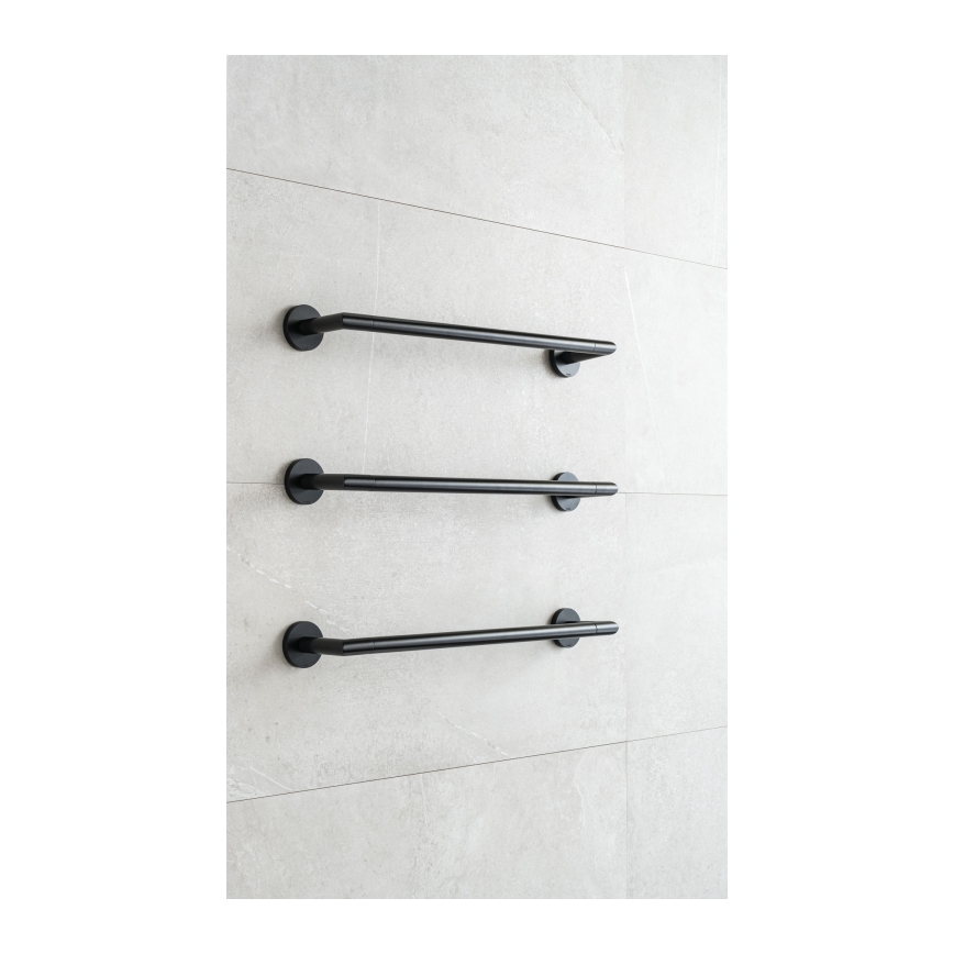 P.M.H. IN1B-R - Elektriskais dvieļu žāvētājs INGA 17W/230V 85,9 cm IP44 labais/melns