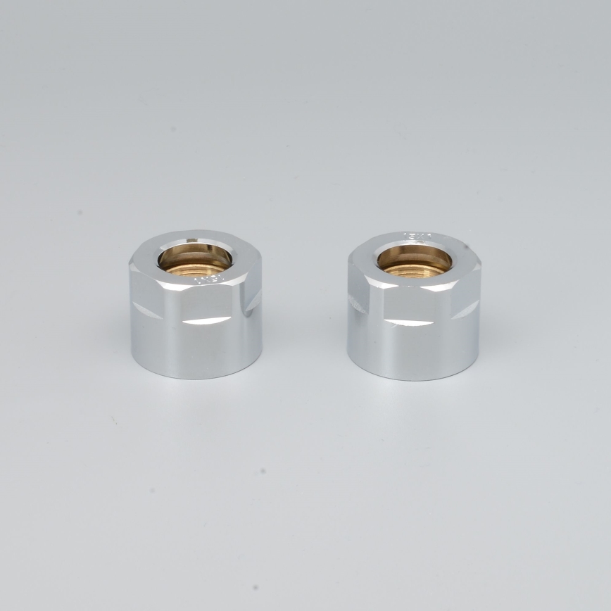 P.M.H. M15B4002 - Kompresijas savienotājs vārstam VISION/INTER spīdīgs hroms/varš 15 mm