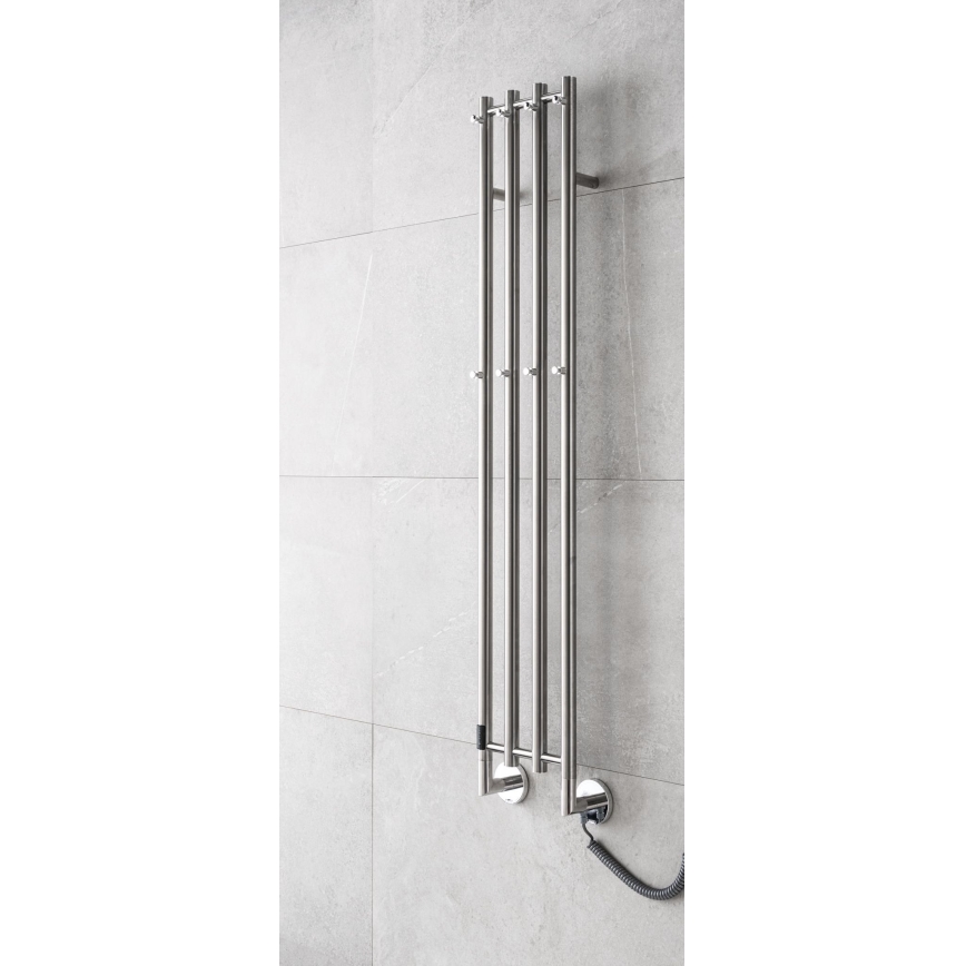 P.M.H. MO1SS-LK - Elektrisks dvieļu žāvētājs MONA 93W/230V 153,3 cm IP44 no pulēta nerūsējošā tērauda