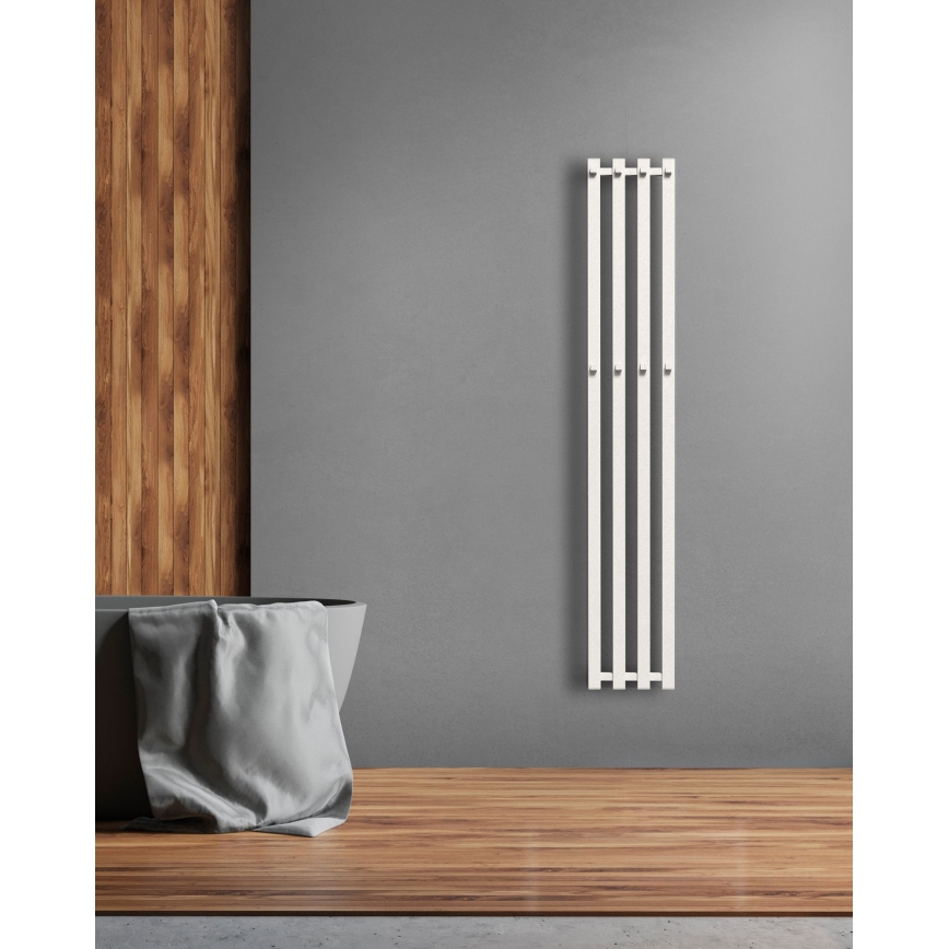 P.M.H. P2W/4 - Vannas istabas dvieļu žāvētājs PLUTO 406W 150 cm balts