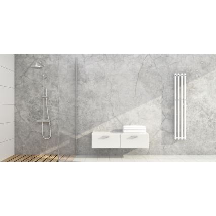 P.M.H. P2W/4 - Vannas istabas dvieļu žāvētājs PLUTO 406W 150 cm balts