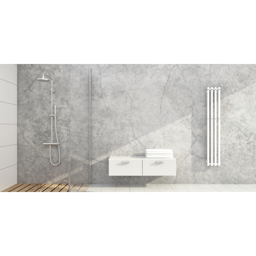 P.M.H. P2W/4 - Vannas istabas dvieļu žāvētājs PLUTO 406W 150 cm balts
