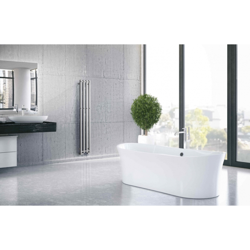 P.M.H. PX2C/4 - Vannas istabas dvieļu žāvētājs PLUTO X 350W 150 cm spīdīgs hromēts pārklājums