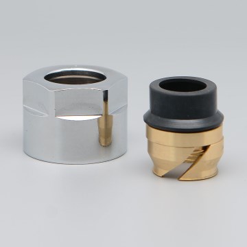 P.M.H. ZZM1502 - Saspiežamais savienojums ventilam UNIKO/TERM/DUO spīdīgs hroms/varš 15 mm