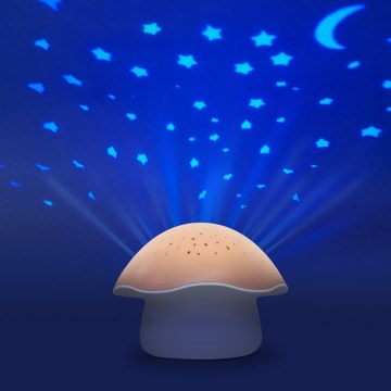 PABOBO - Projektors ar melody STAR MUSHROOM 3xAA lašrozā