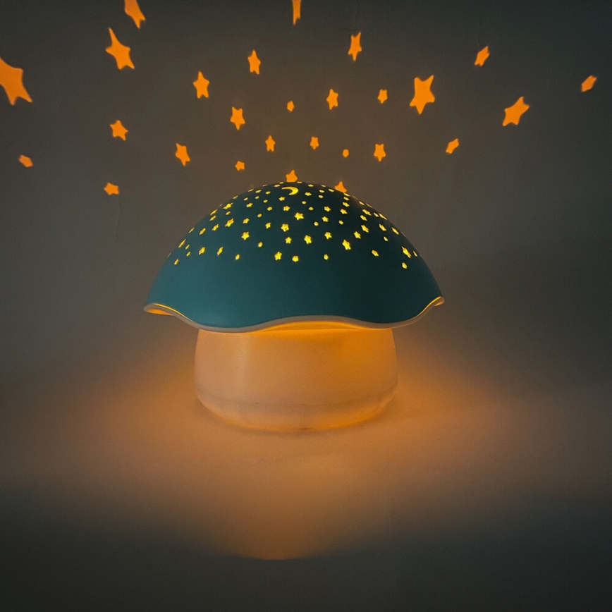 PABOBO - Projektors ar mūziku STAR MUSHROOM 3xAA zila